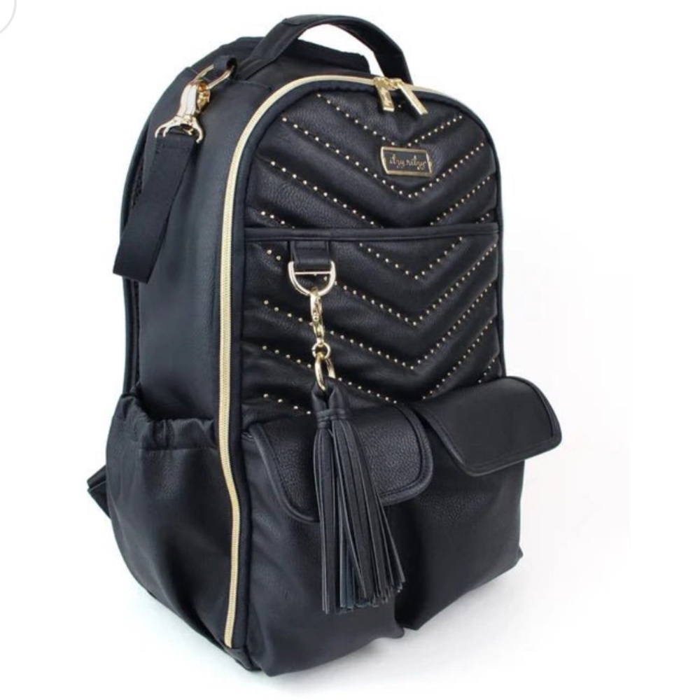 Itzy Ritzy Black Backpack with Gold Accents - Picture 12 of 12